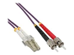 InLine - Patch-Kabel - LC Multi-Mode (M) zu ST multi-mode (M) - 0.5 m - Glasfaser - Duplex